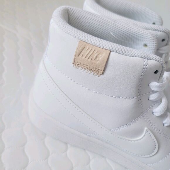 NIKE Womens COURT ROYALE 2 MID LACE-UP TRAINERS SNEAKERS SHOES WHITE SIZE 9 - Picture 5 of 11